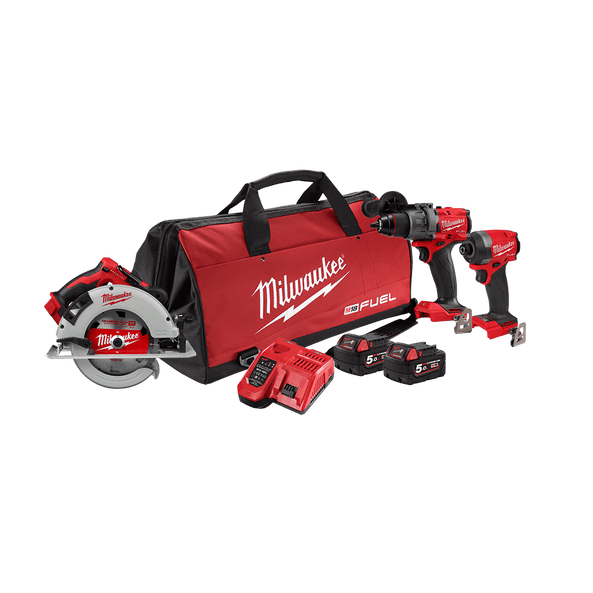 Milwaukee M18 Fuel 5.0Ah M18FPP3D3502B 3 Piece (Combo Kit)