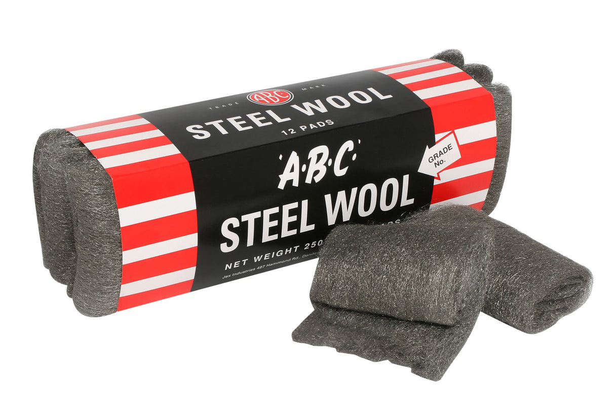 ABC Steel Wool Pads 12 Pack Medium