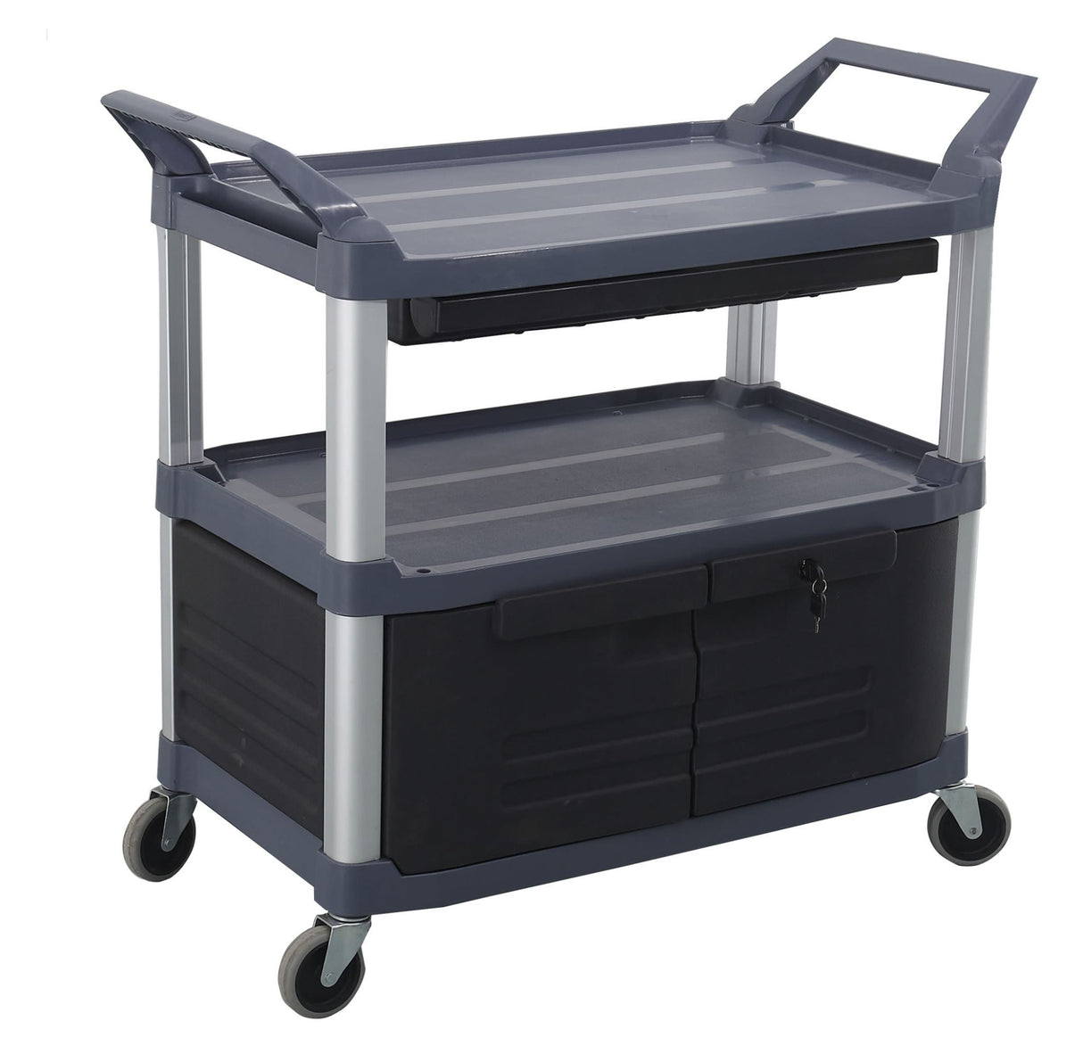Trust 3 Tier Service Cart with Doors -90kg