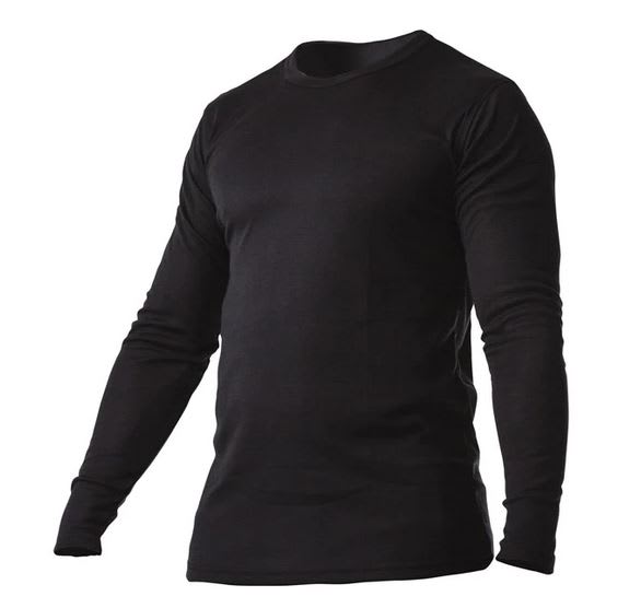 Kaiwaka, Thermal Long Sleeve Top, TKT3000 - Black (Size: S)