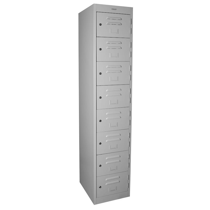 8 Door locker Padlatch Silver Grey 380mm Wide - Steelco
