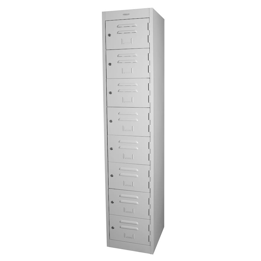 8 Door locker Padlatch Silver Grey 380mm Wide - Steelco