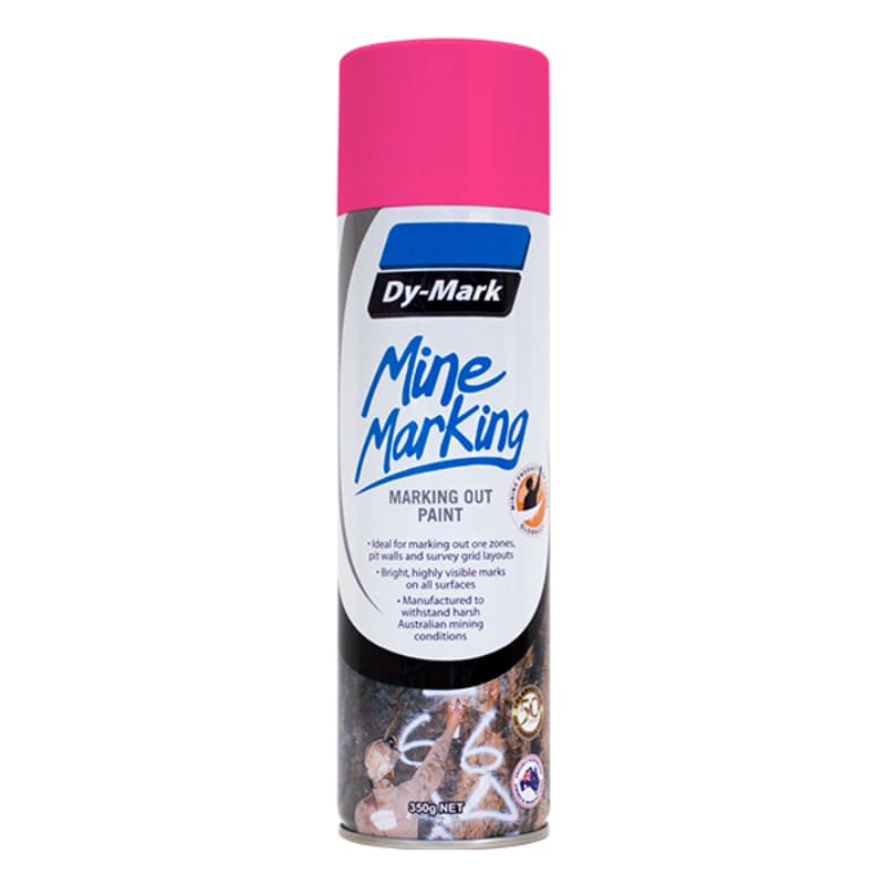 Dy-Mark Mine Marking Fluoro Pink Paint 350g Pack of 12