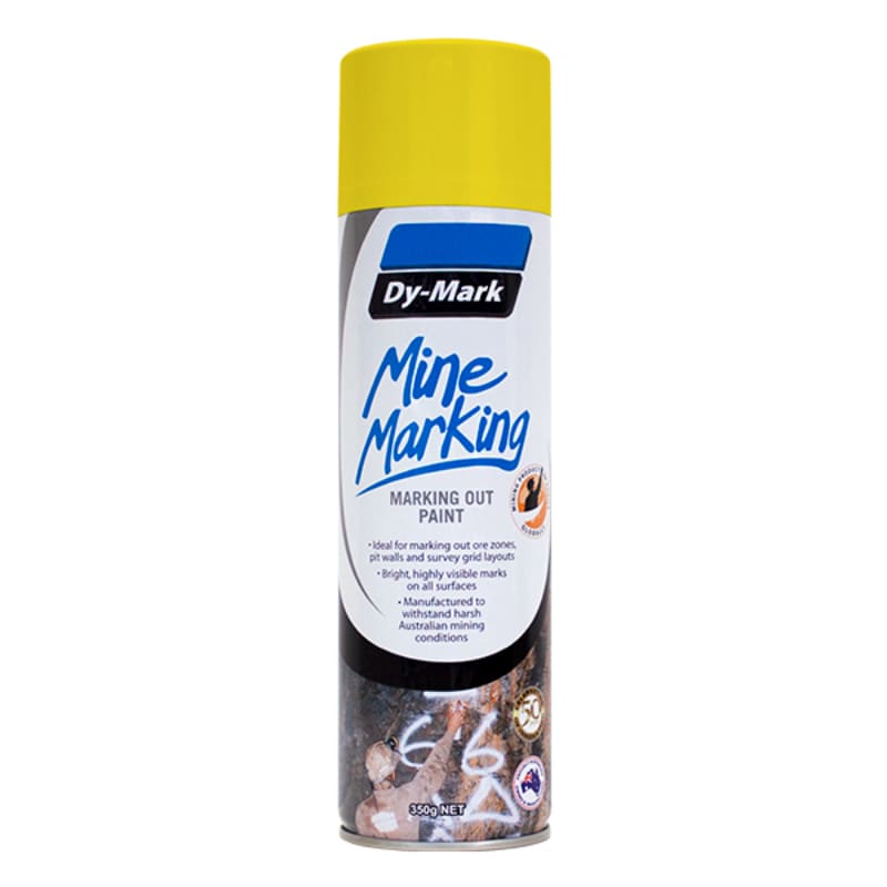 Dy-Mark Mine Marking Yellow Paint 350g Pack of 12