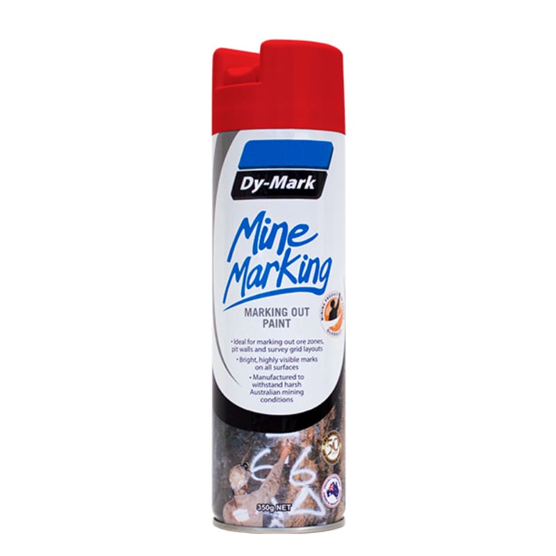 Dy-Mark Mine Marking Vertical Red Paint 350g Pack of 12