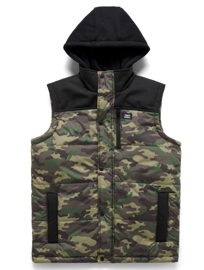 Hard Yakka, Camo Puffer Vest, Y19532 - Camouflage (Size: L)