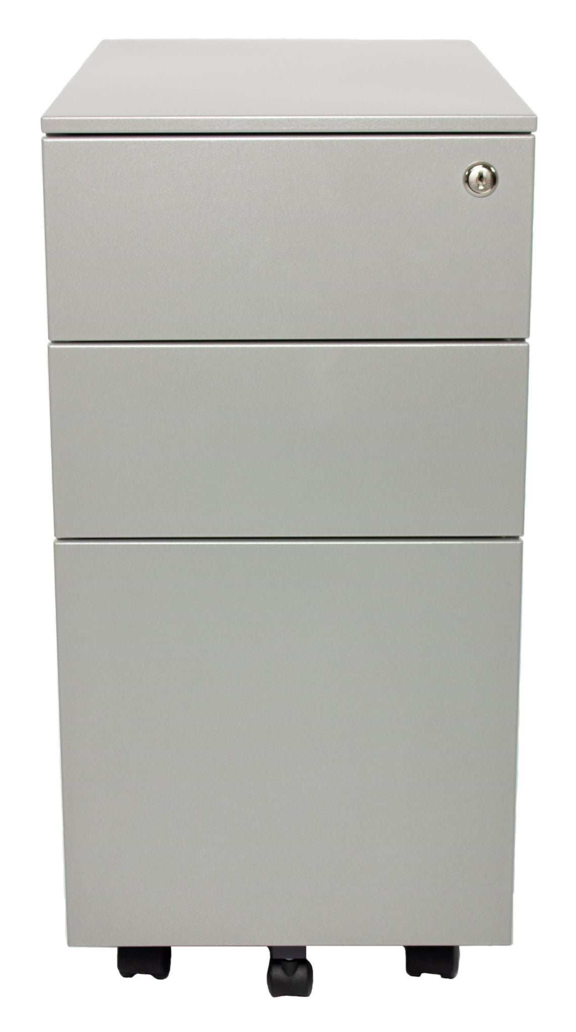 Slimline Pedestal Silver 300mm Wide - Steelco