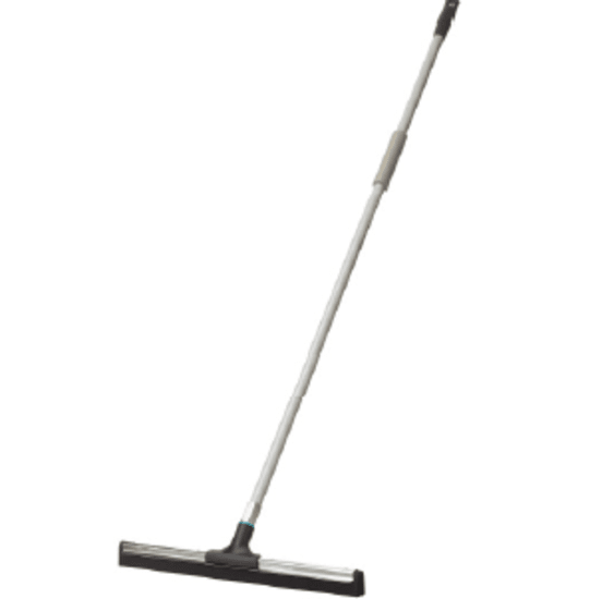 Acme Thread DoubleBlade Squeegee with a 55cm metal handle, designed for efficient floor cleaning with durable rubber blades.