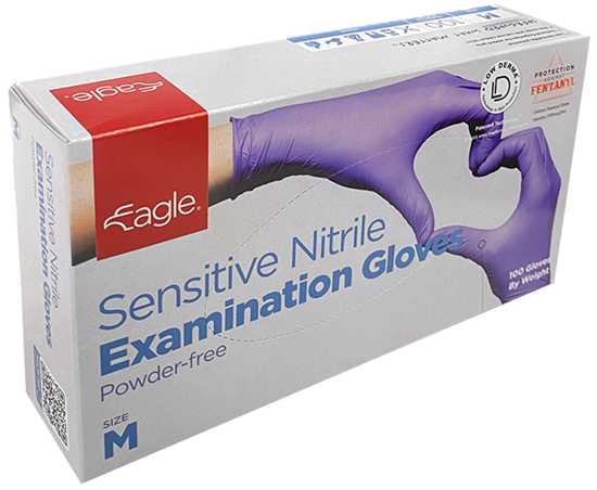 Eagle Sensitive Nitrile Powder Free Gloves - S - 2XL - 100 - Pack