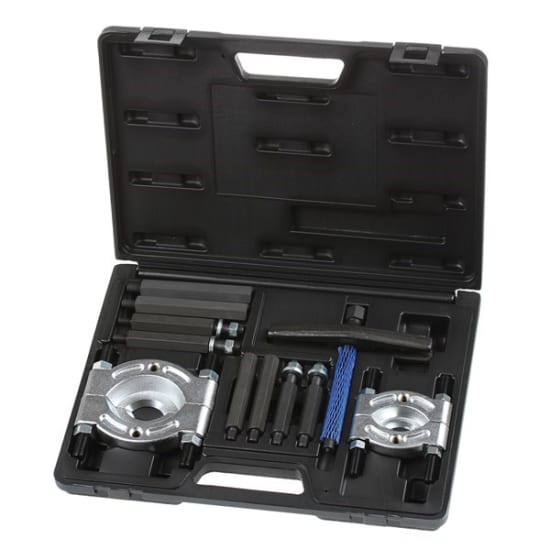 Toledo Bearing Separator Puller Kit - 12-piece set with versatile bearing separators, extension rods, and a forcing screw for efficient pulling.