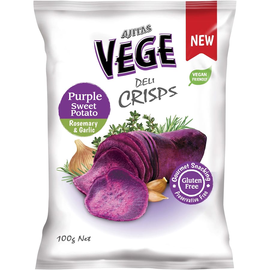 Vege Deli Crisps Potato Chips Purple Sweet Potato 100g