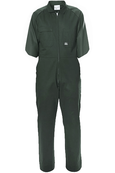 Hard Yakka, Zip Short Sleeve Overall - Bottle Green (Size: 10)