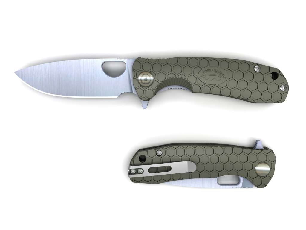 Honey Badger Flipper Knife - Green Large (Each)