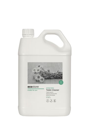 Ecostore Eucalyptus Toilet Cleaner 5L, eco-friendly, antibacterial, plant-based with fresh eucalyptus scent, safe for septic tanks.