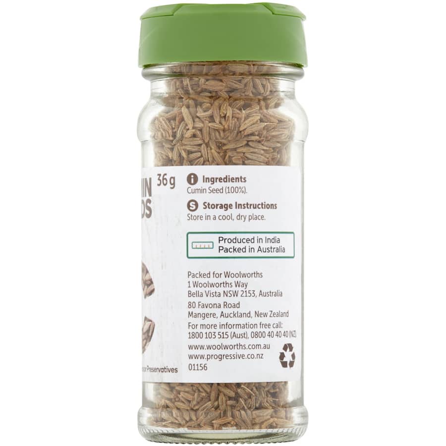 Woolworths Cumin Seeds Whole Shaker 36g