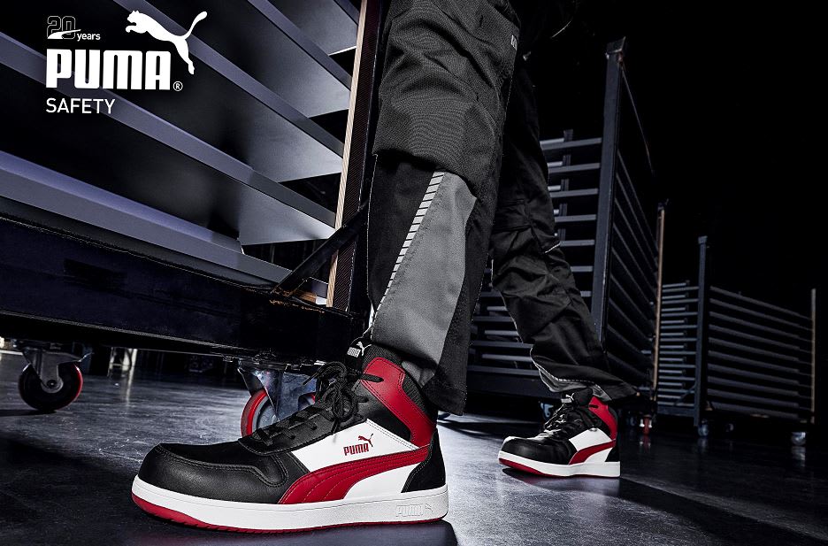 Puma Safety Frontcourt Mid 630057 1 (pair) - Black/Red/White - 45