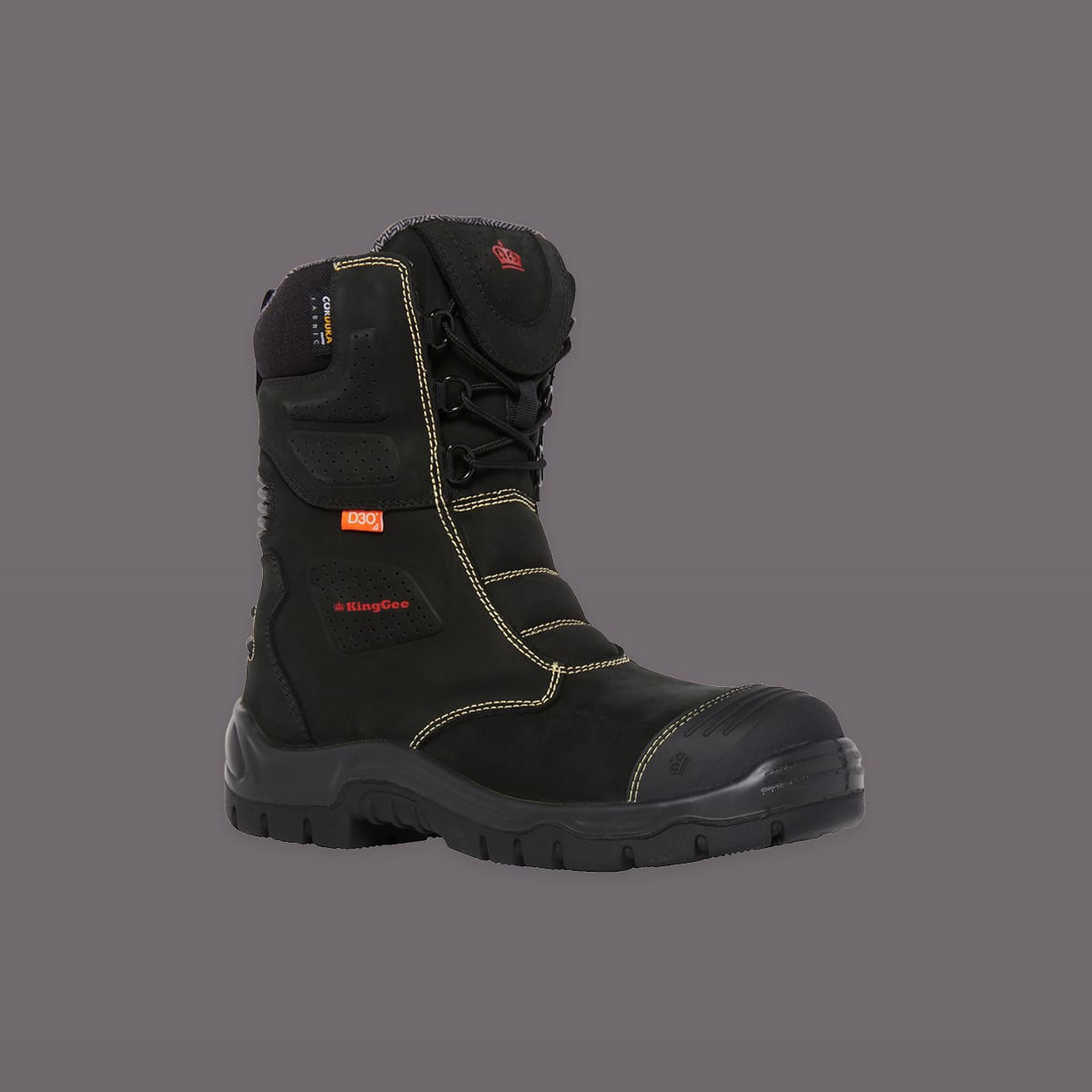 KingGee, Bennu Zip Sided Safety Boot, K27174 - Black (Size: 06)