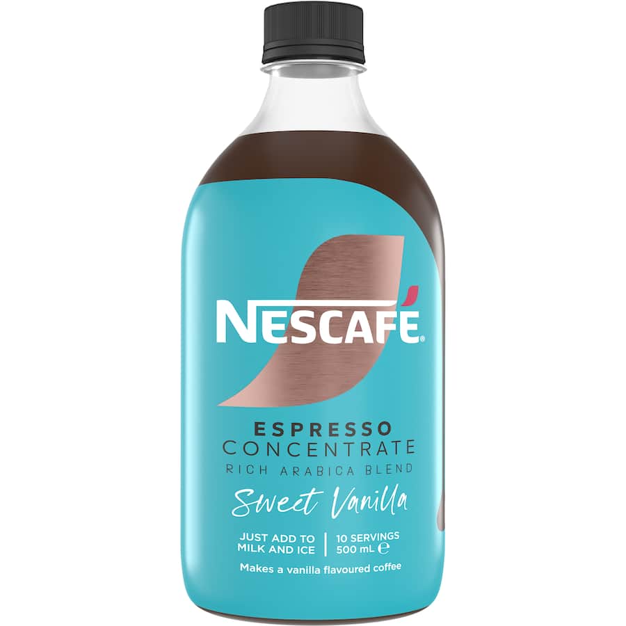 Nescafé Espresso Coffee Concentrate Sweet Vanilla Bottle 500mL