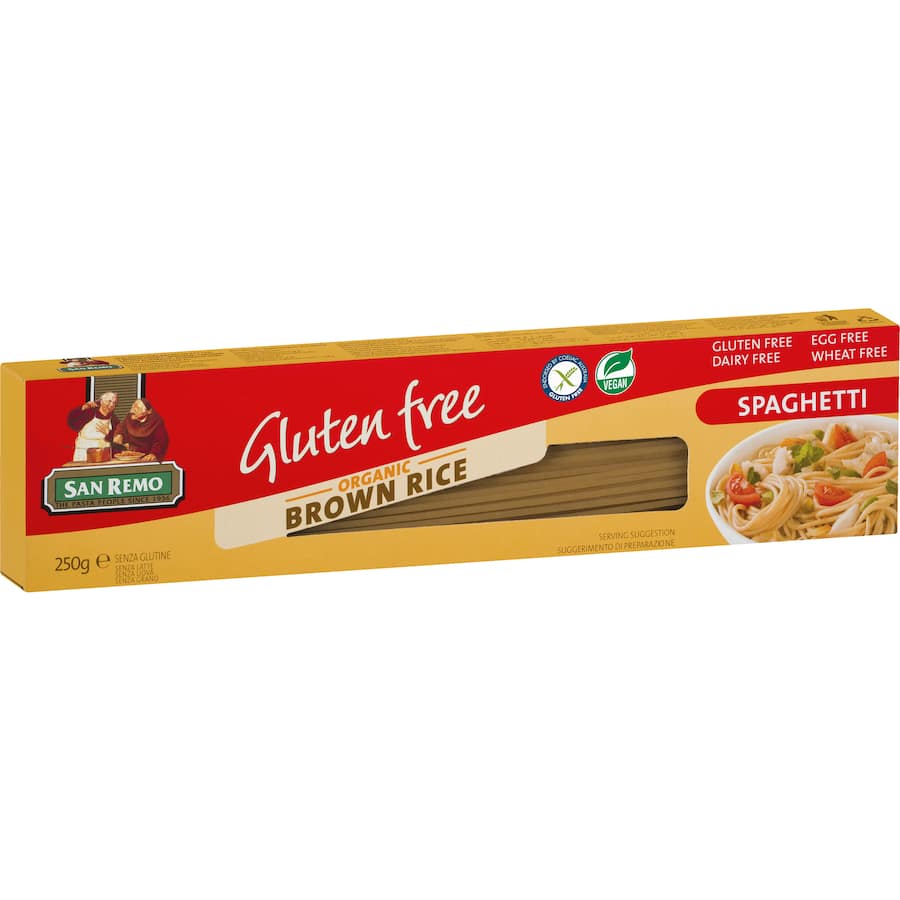 San Remo Gluten Free Brown Rice Pasta Spaghetti 250g