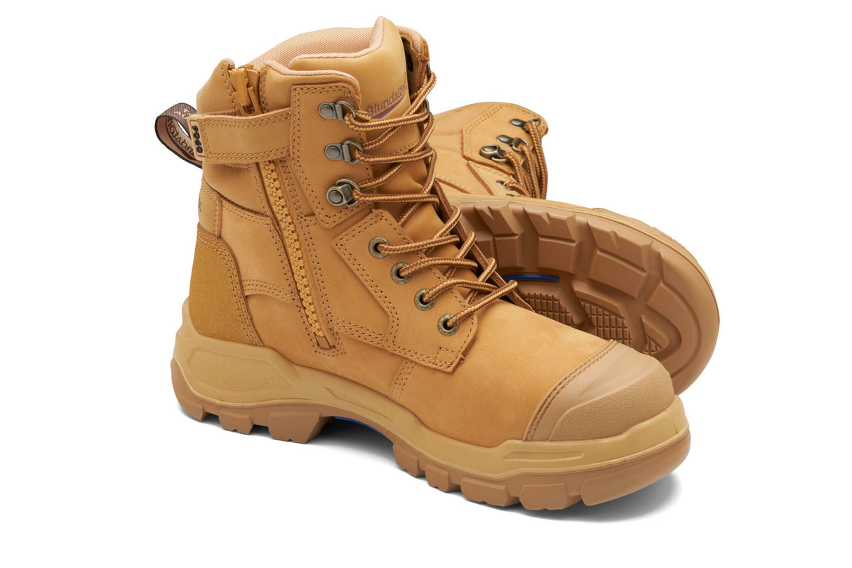 Blundstone 9060 Rotoflex Zip Sided Safety Boots - Wheat (Size: 09)