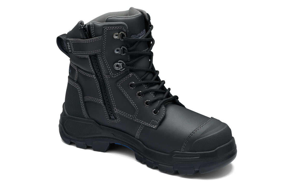 Blundstone 9061 Rotoflex Zip Sided Safety Boots - Black (Size: 06)