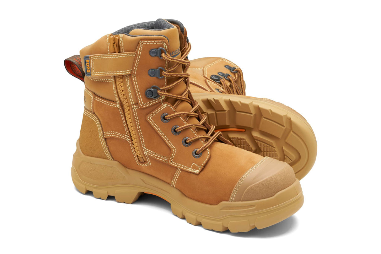 Blundstone 9090 Rotoflex Zip Sided Safety Boots - Wheat (Size: 12)