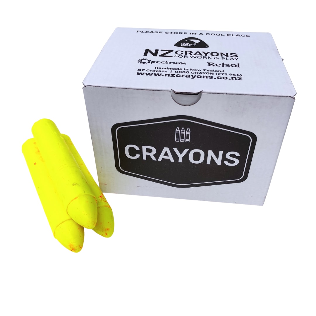 Spectrum Giant Soft Marking Crayon Fluoro Lemon 20 (Box)