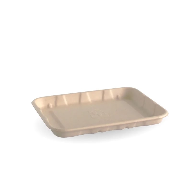 BioPak Natural Plant Fibre Produce Tray 6x5" 160 x 140 x 20mm 1000 (Case)