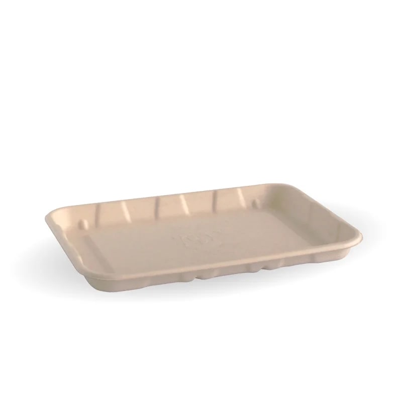 BioPak Natural Plant Fibre Produce Tray 7x5" 190x140x20mm 1000 (Case)