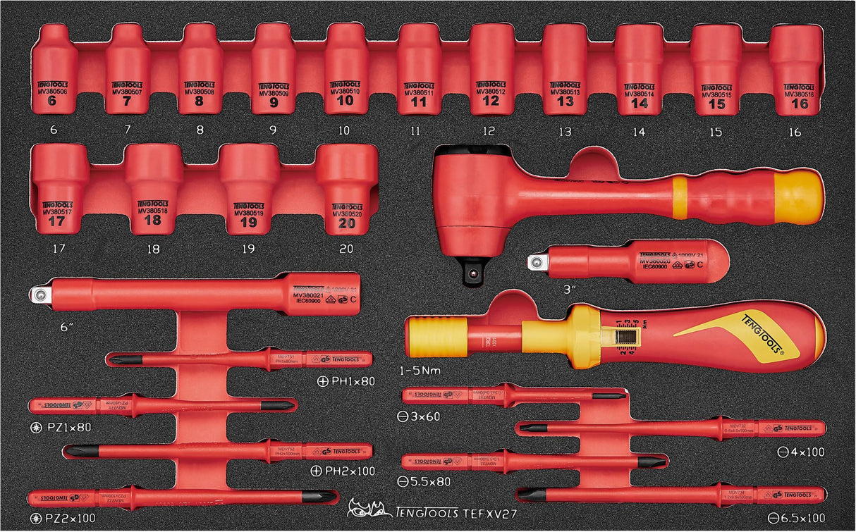Teng Insulated Socket & Torque Screwdriver Set 27 Piece (Set)