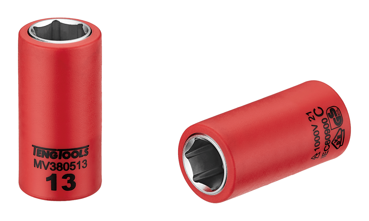 Teng 1000V VDE 3/8in Dr. Insulated Socket 13mm
