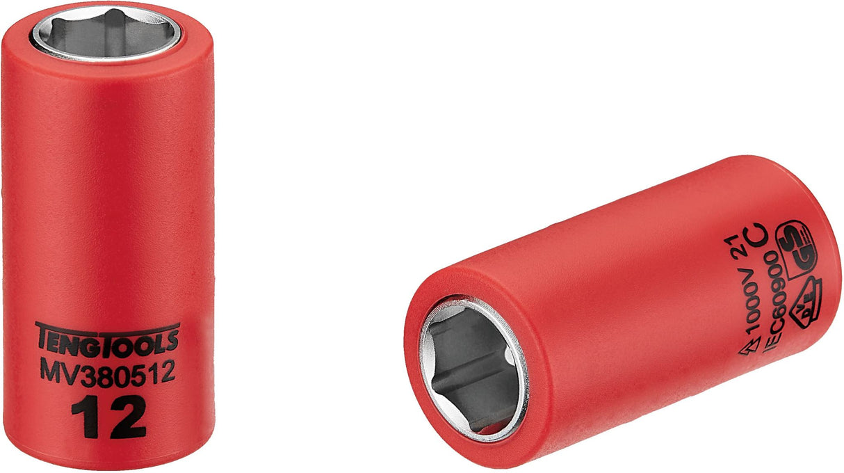 Teng 1000V VDE 3/8in Dr. Insulated Socket 12mm