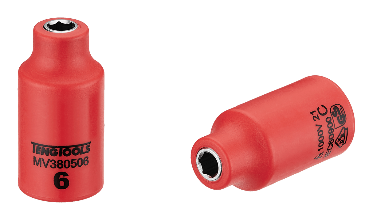 Teng 1000V VDE 3/8in Dr. Insulated Socket 6mm