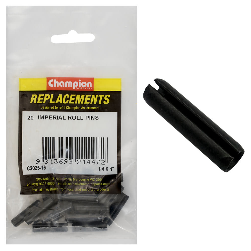Champion Imperial Roll Pin 1/4" x 1" Pack of 20