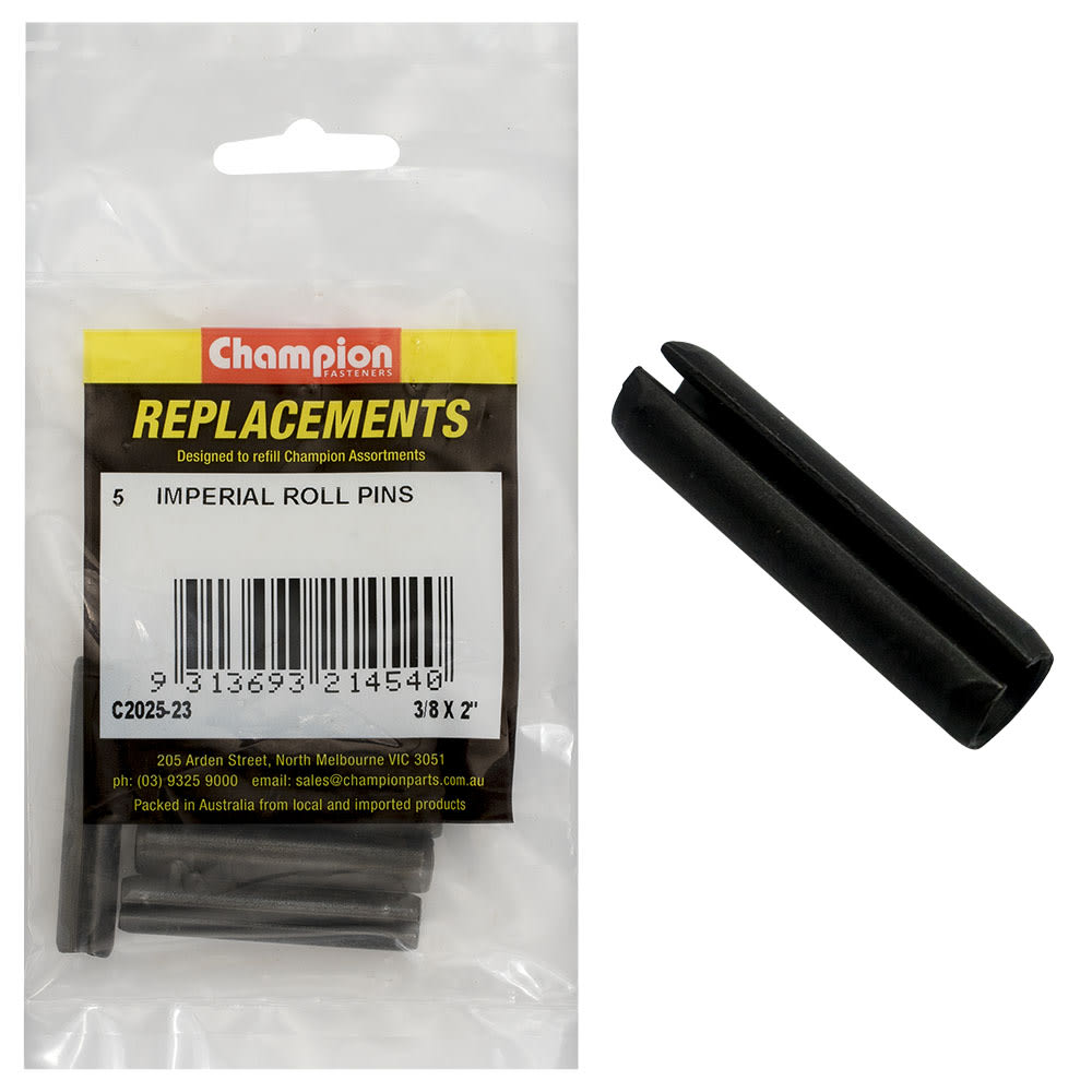 Champion Imperial Roll Pin 3/8" x 2" Pack of 5