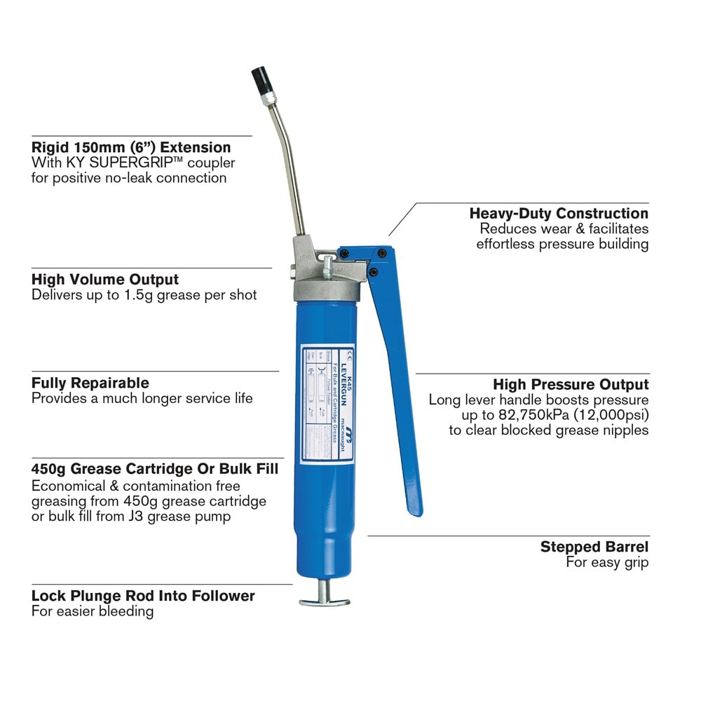 Macnaught Lever Action Grease Gun 450gm