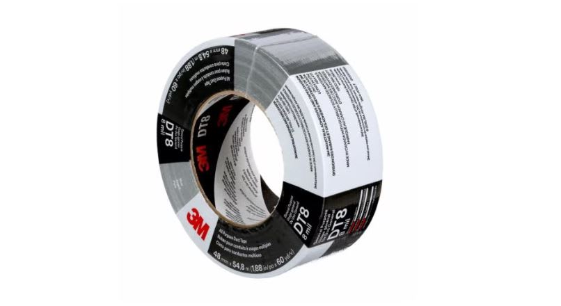 3M Black DT8 Duct Tape 48mm x 22.9m (Roll)