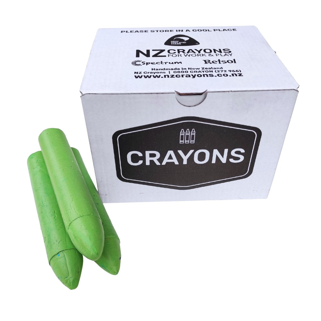 Spectrum Giant Hard Marking Crayon Light Green 20 (Box)