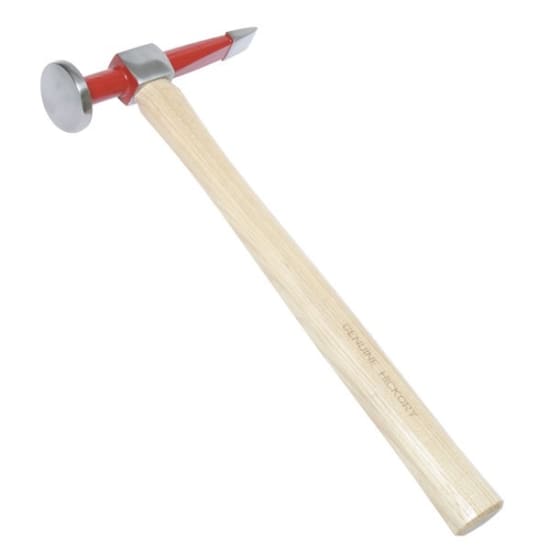 Toledo Straight Pein Hammer with octagonal hickory handle and durable forged head, ideal for precision finishing tasks.
