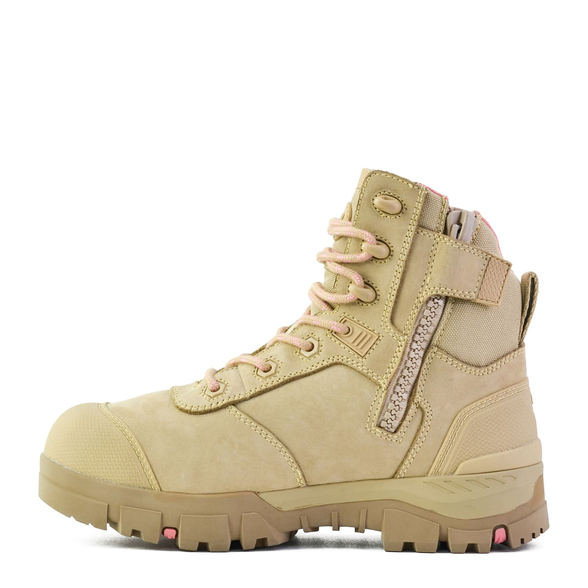 Bata Avenger Sand Women's Zip sided Safety Boot - Sand (Size: 10)