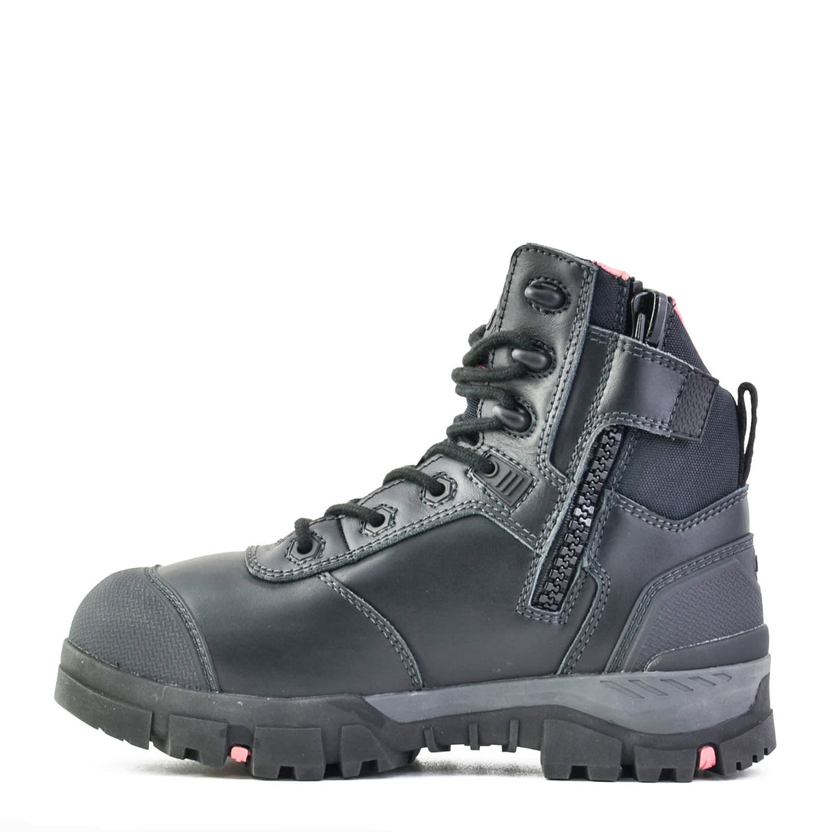 Bata Avenger Black Women's Lace up Safety Boot - Black (Size: 08)