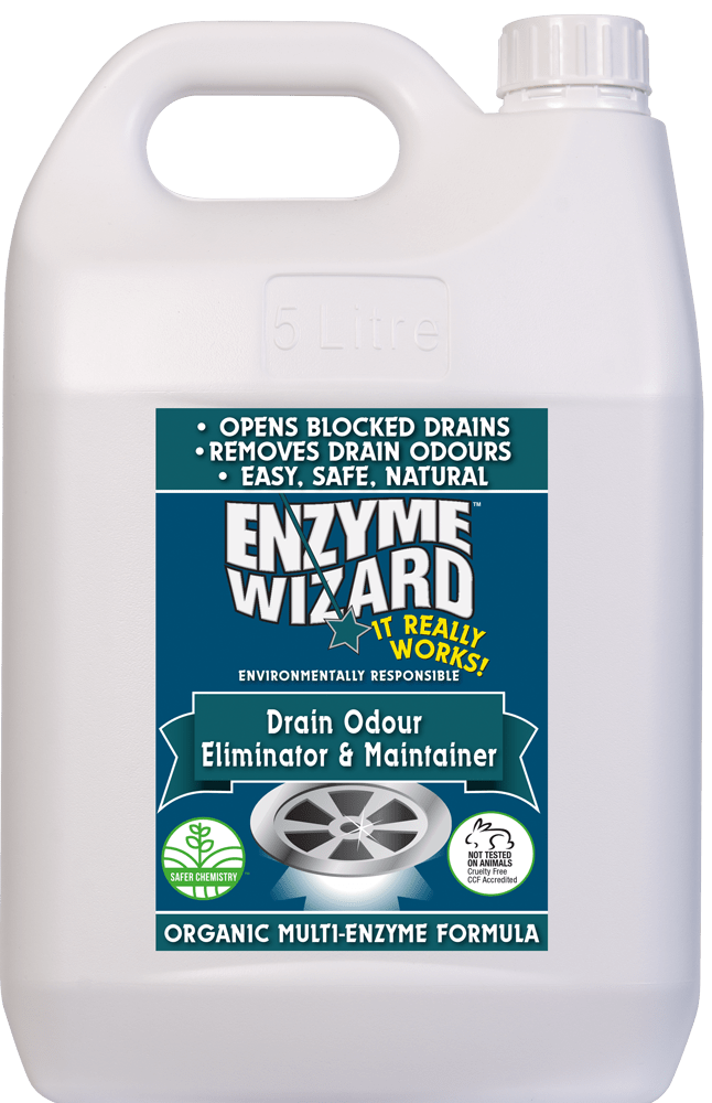 Enzyme Wizard Drain Odour Eliminator & Maintainer 5L (Each)