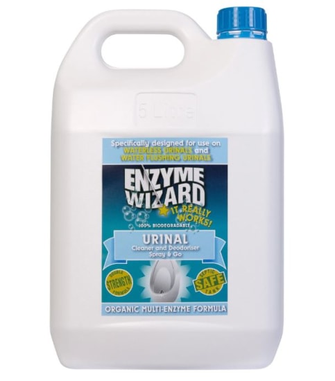 5L Enzyme Wizard Urinal Cleaner & Deodoriser with Eucalyptus scent for effective stain and odor removal, safe for pets and kids.