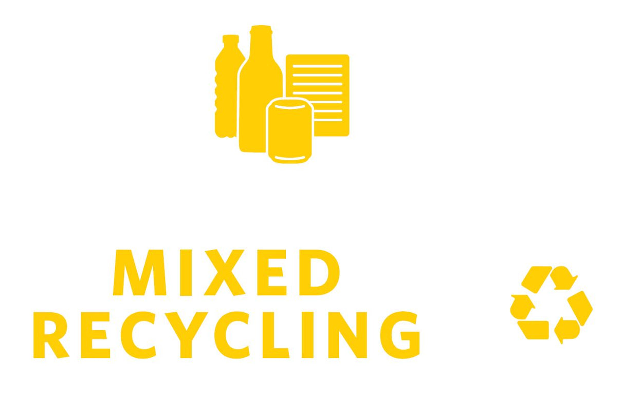 Slim Jim Recycling Station Label - Mixed Recycling