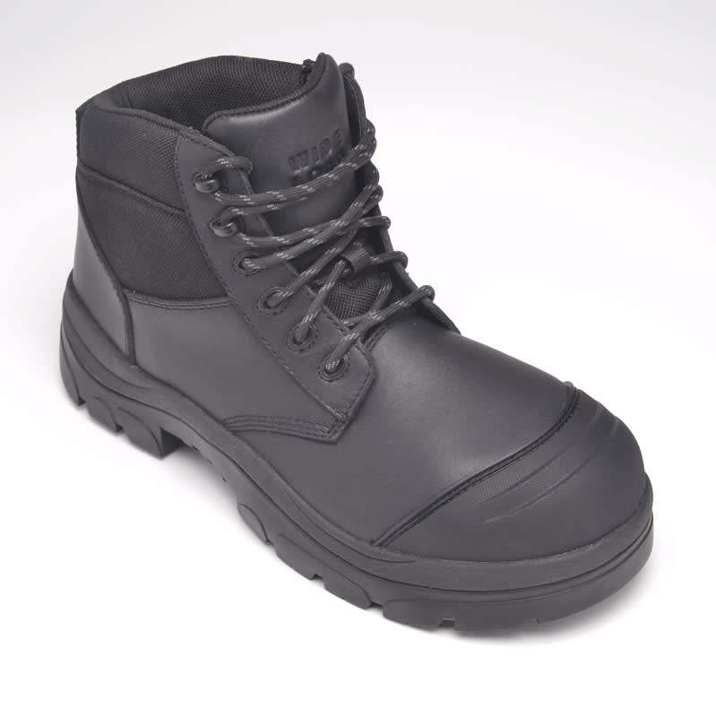 Paraflex, 690BLWC Extra Wide Lace up Safety Boot - Black - 12