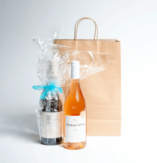 Medium twisted handle paper bags in a 25-pack, eco-friendly, strong kraft paper with stylish handles, perfect for retail use.