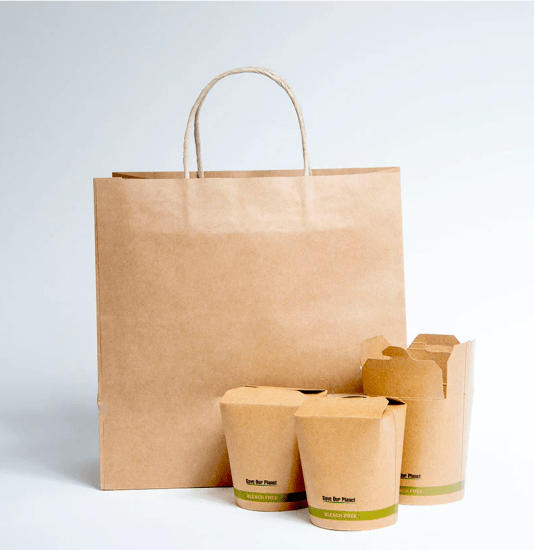 Extra wide twisted handle paper bags, 25-pack, ideal for groceries and retail, eco-friendly, durable kraft paper construction.