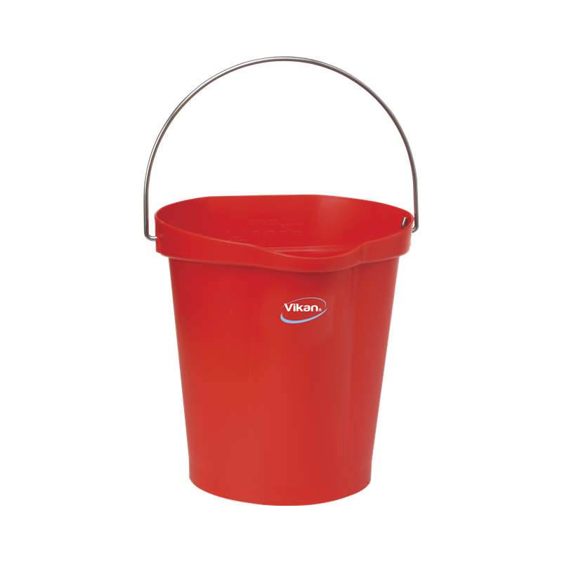 Vikan 28/5686 Heavy Duty Bucket 12L (Each) - Red