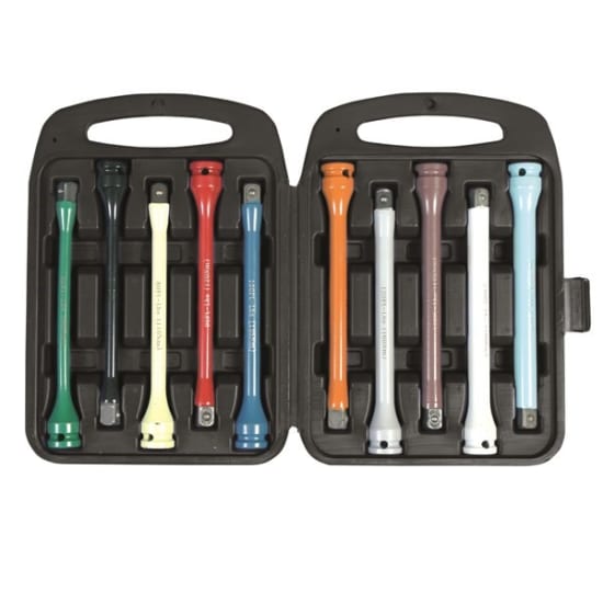 Toledo Torque Extension Bar Set – 10 color-coded bars for precise torque settings, perfect for automotive wheel nuts and bolts.