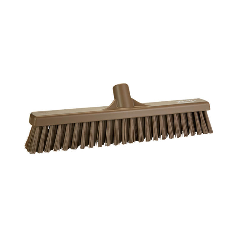 Vikan Floor Broom 28/3174 Soft/Stiff Bristle 410mm - Brown (104)